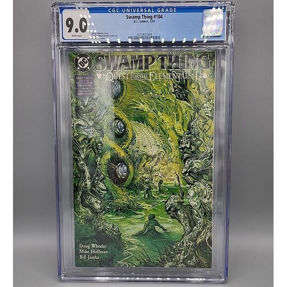 Swamp Thing #104 CGC 9.0 Quest for the Elementals 1991 Hoffman Jaaska & Miller - Picture 1 of 5